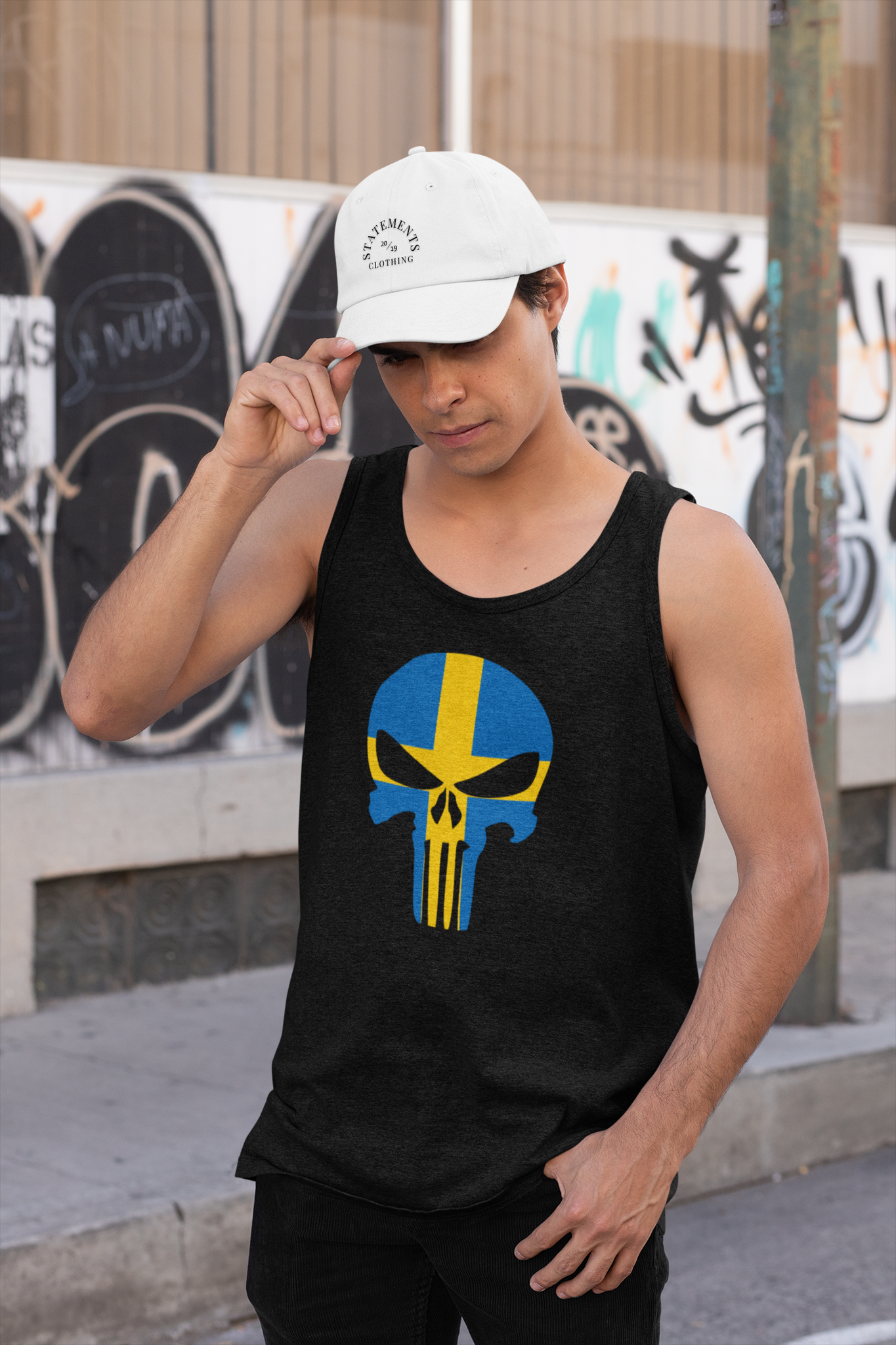 Swedish Skull Tank Top Men