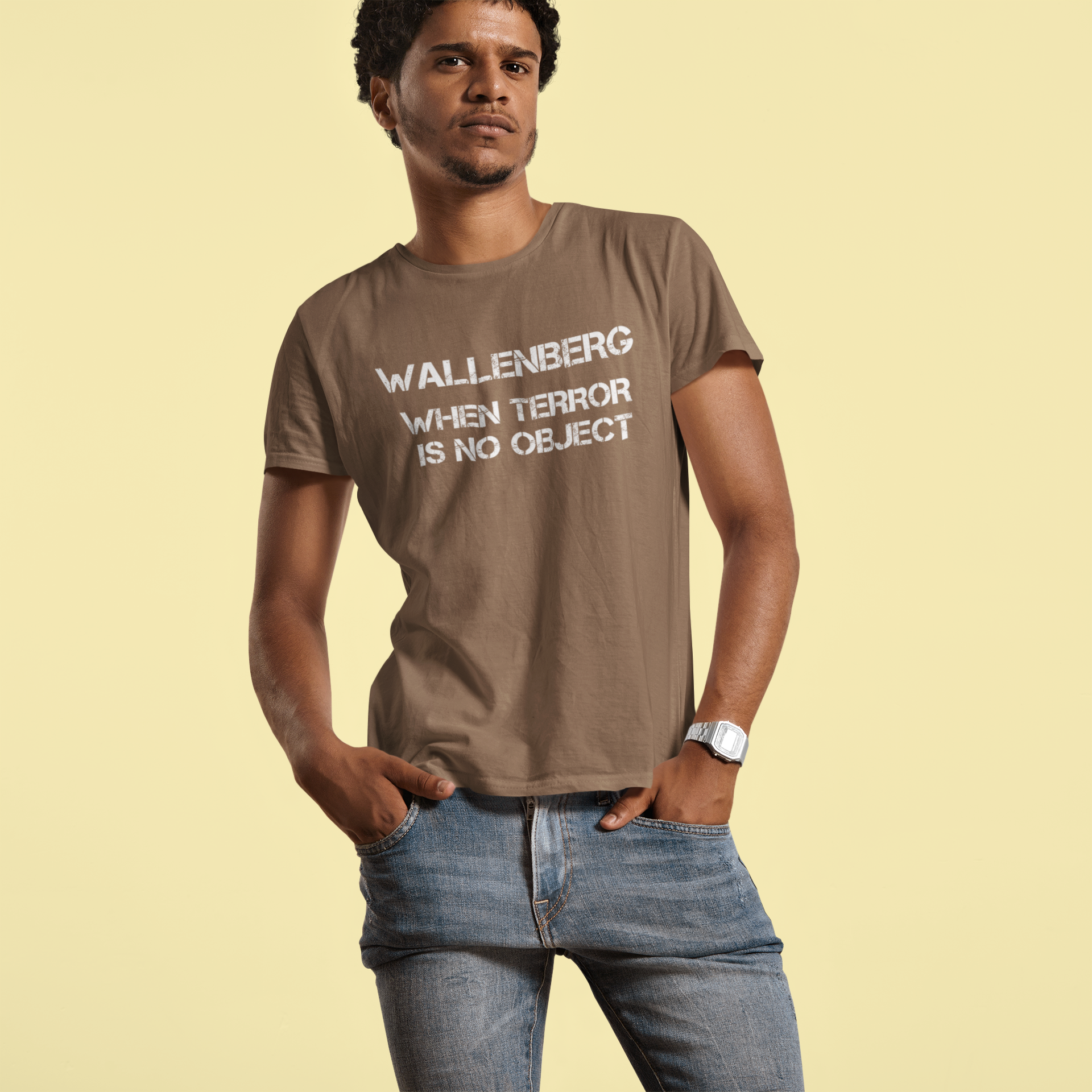 T-Shirt med tryck. Wallenberg When Terror Is No Object. Stort antal färger att välja mellan!