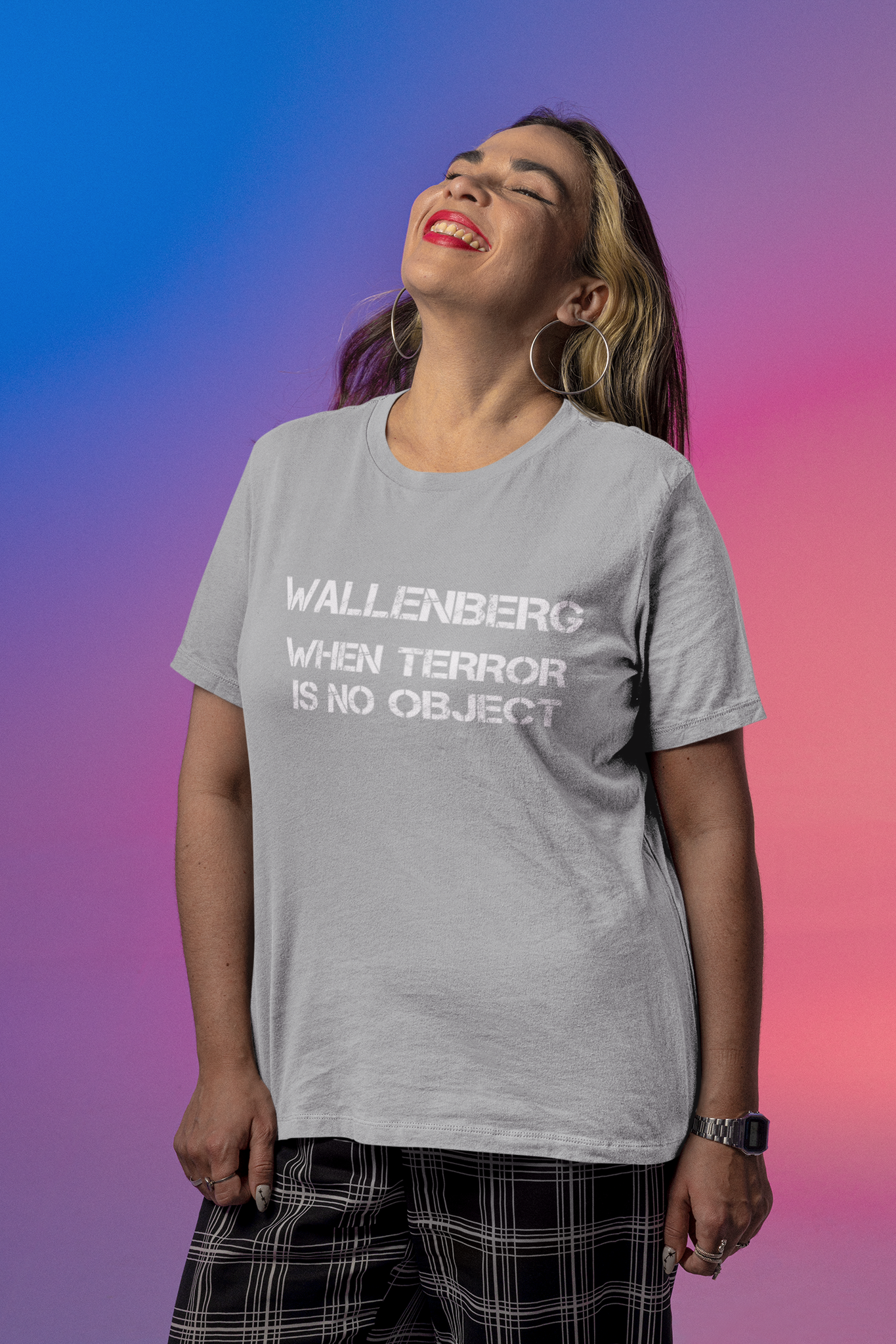 Wallenbergarna mutar IS för att tjäna pengar. Tshirt Dam med text Wallenberg When Terror Is No Object