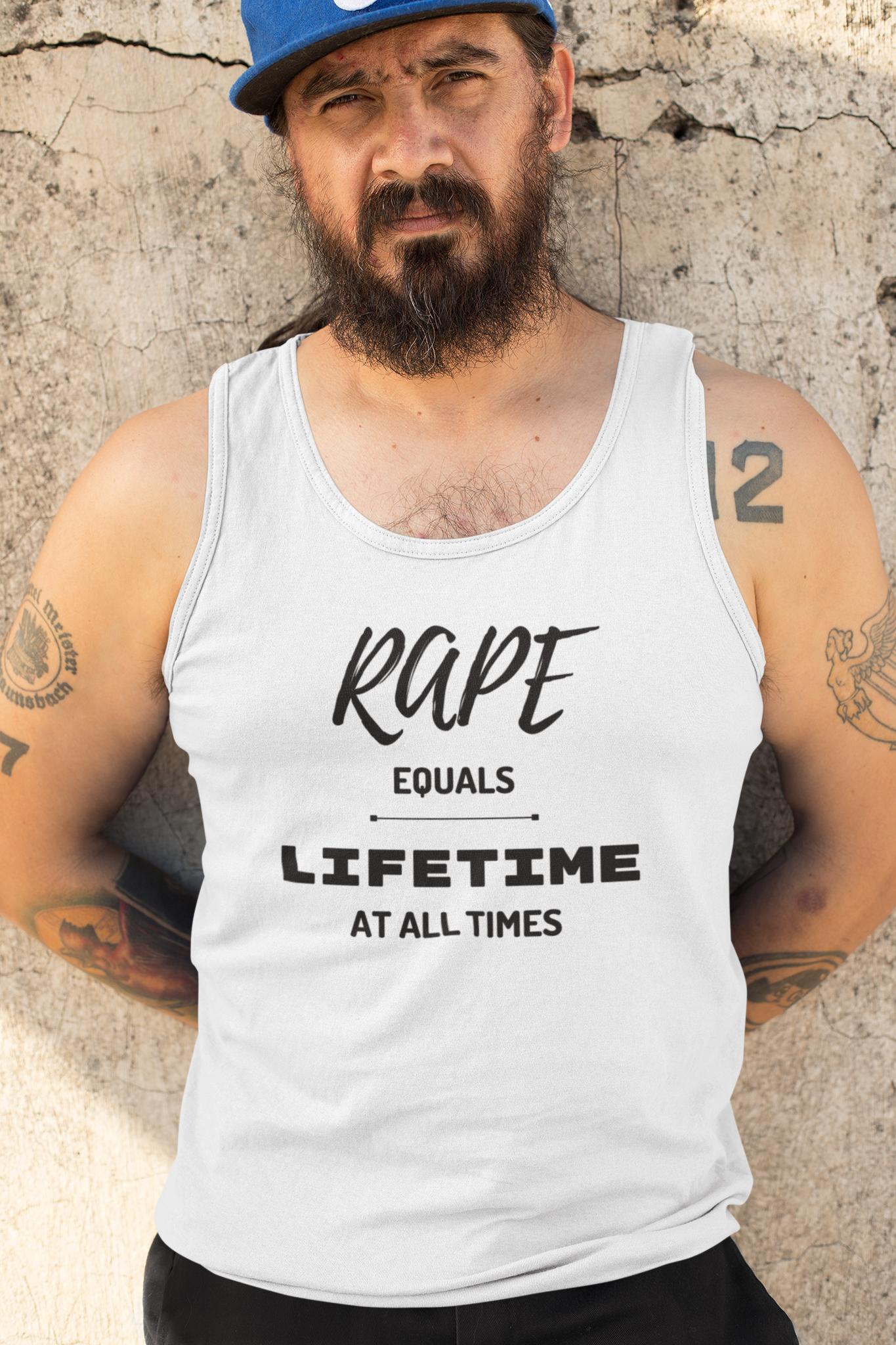 Rape Equals Lifetime At All Times Tank Top Men