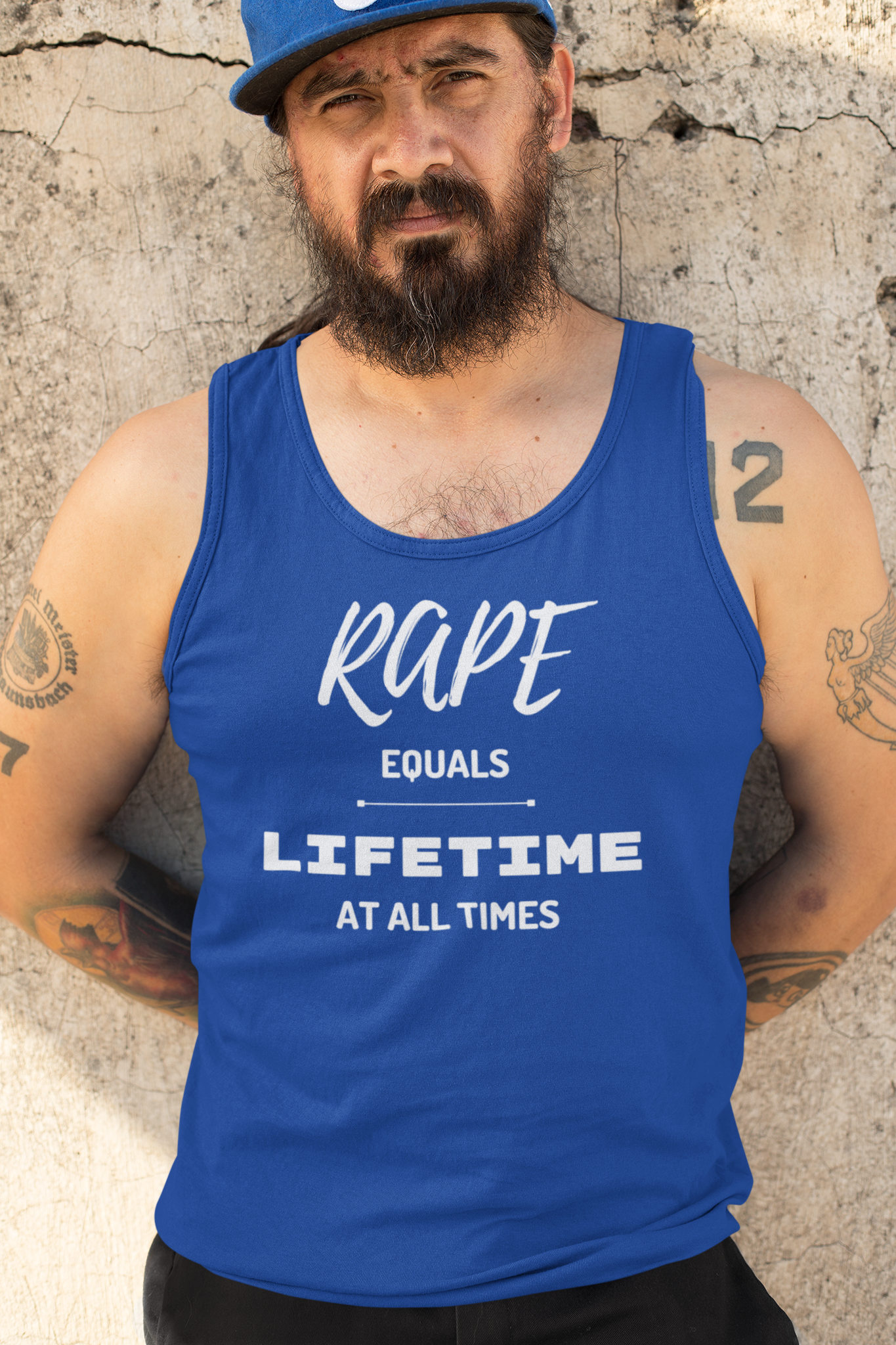 Rape Equals Lifetime At All Times Tank Top Men