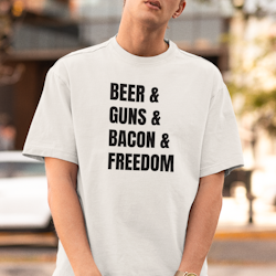 Beer Guns Bacon Freedom T-Shirt Men