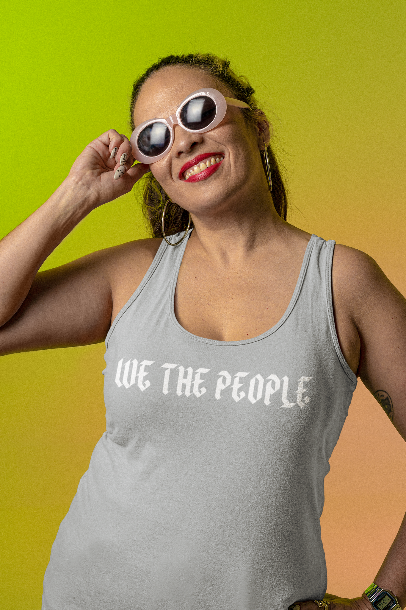 We The People Ground Base Tank Top Dam