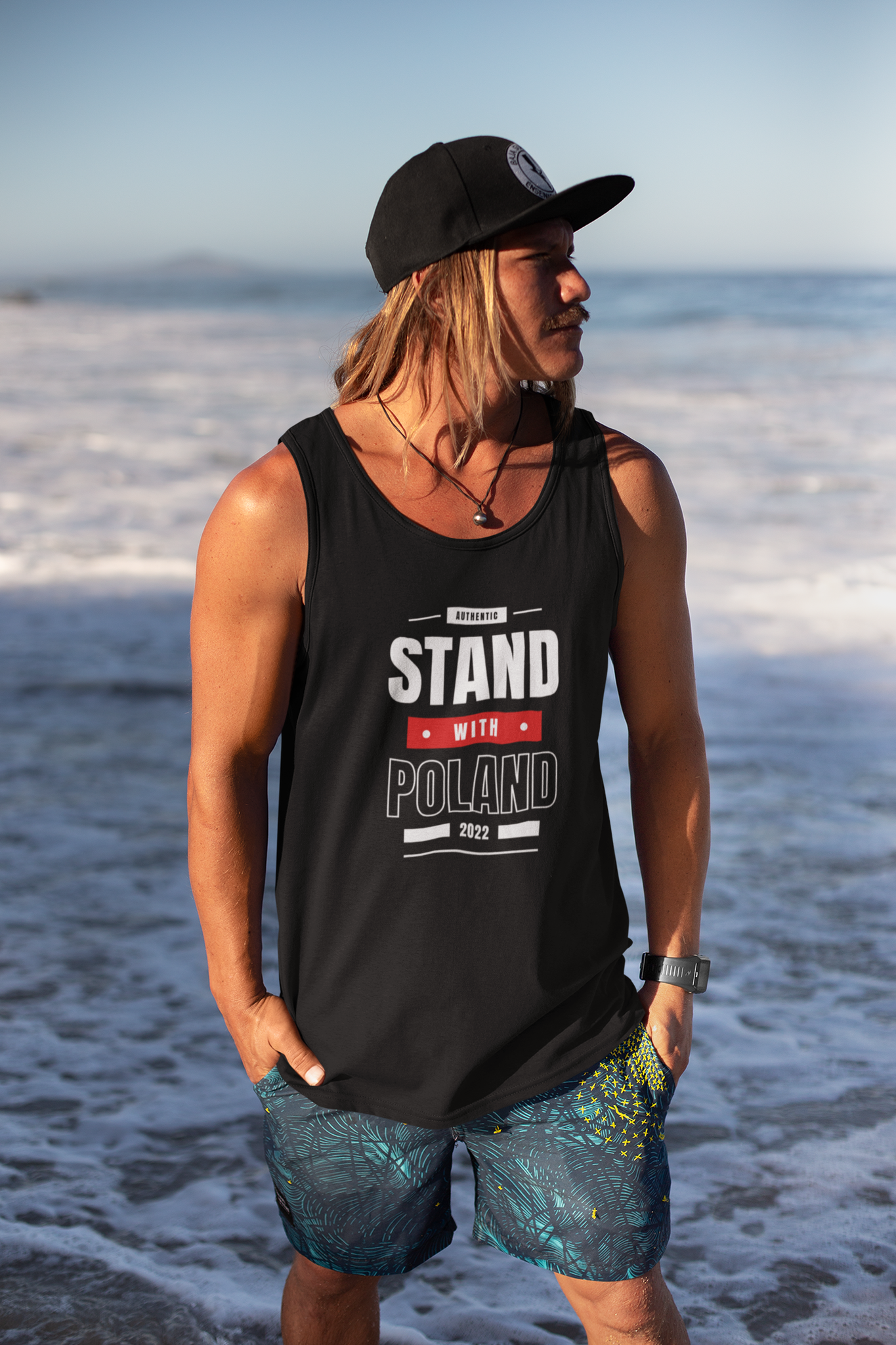 Stand With Poland Tank Top Herr
