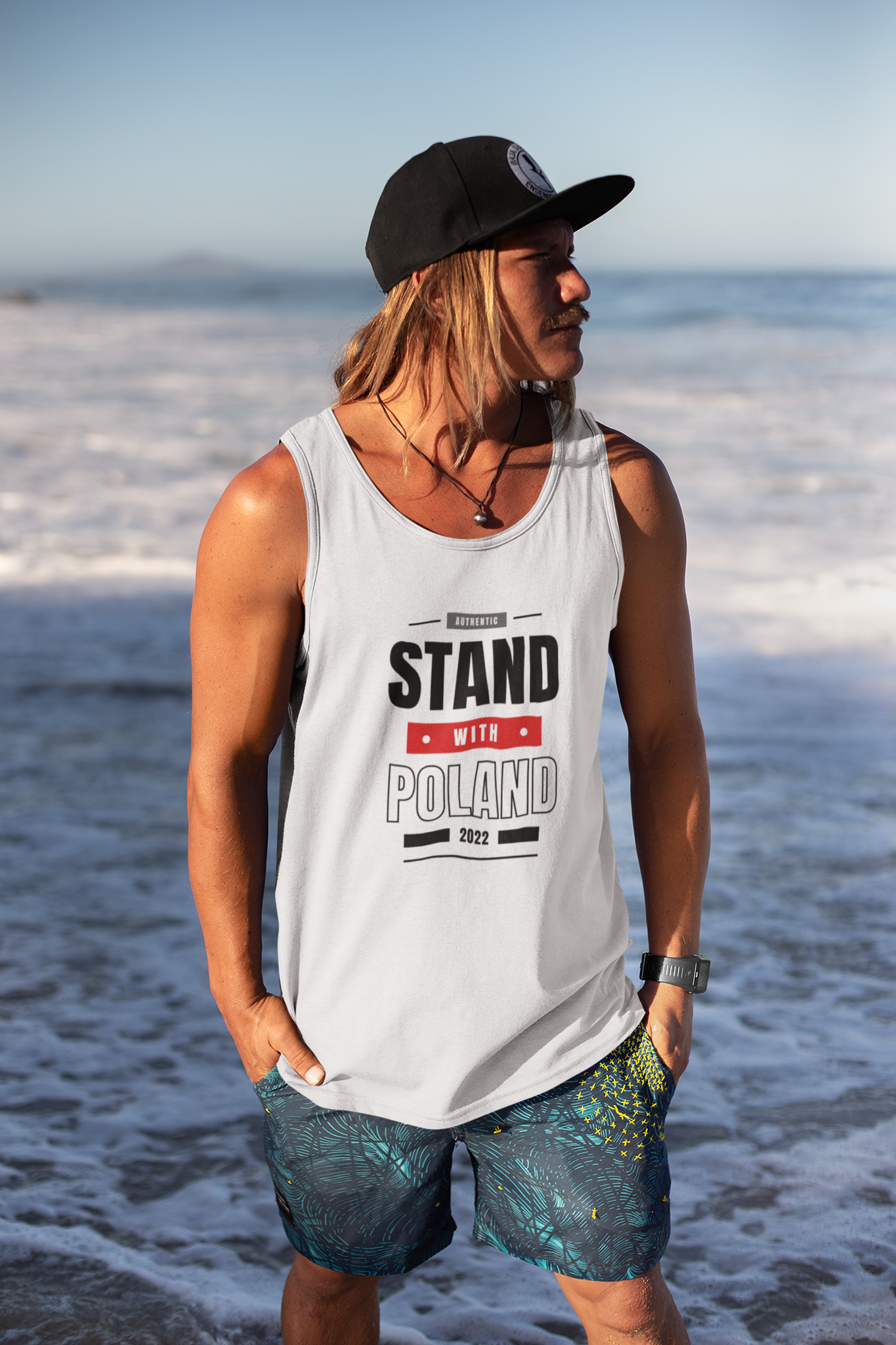 Stand With Poland Tank Top Herr