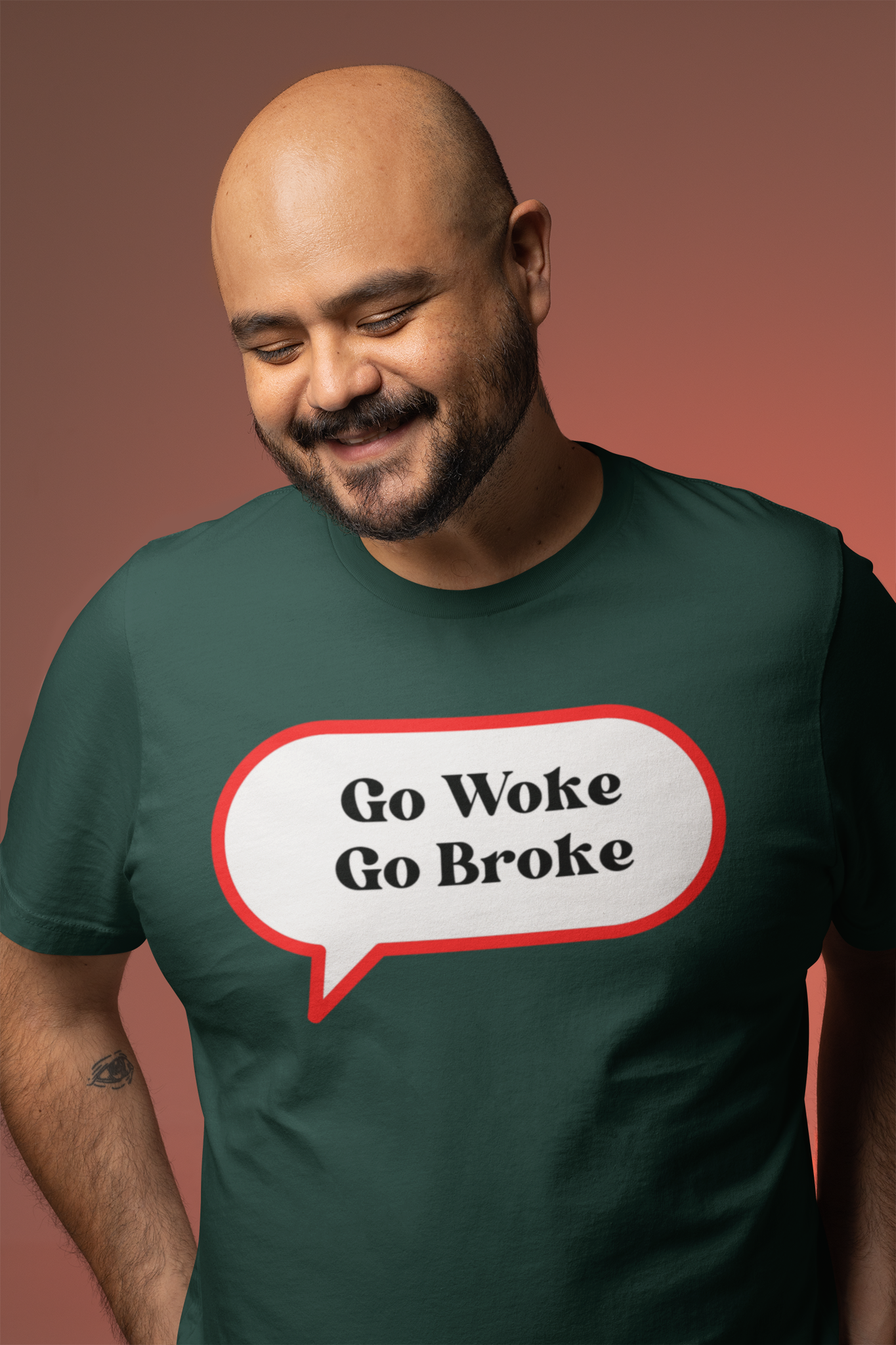 Go Woke Go Broke  T-Shirt Herr