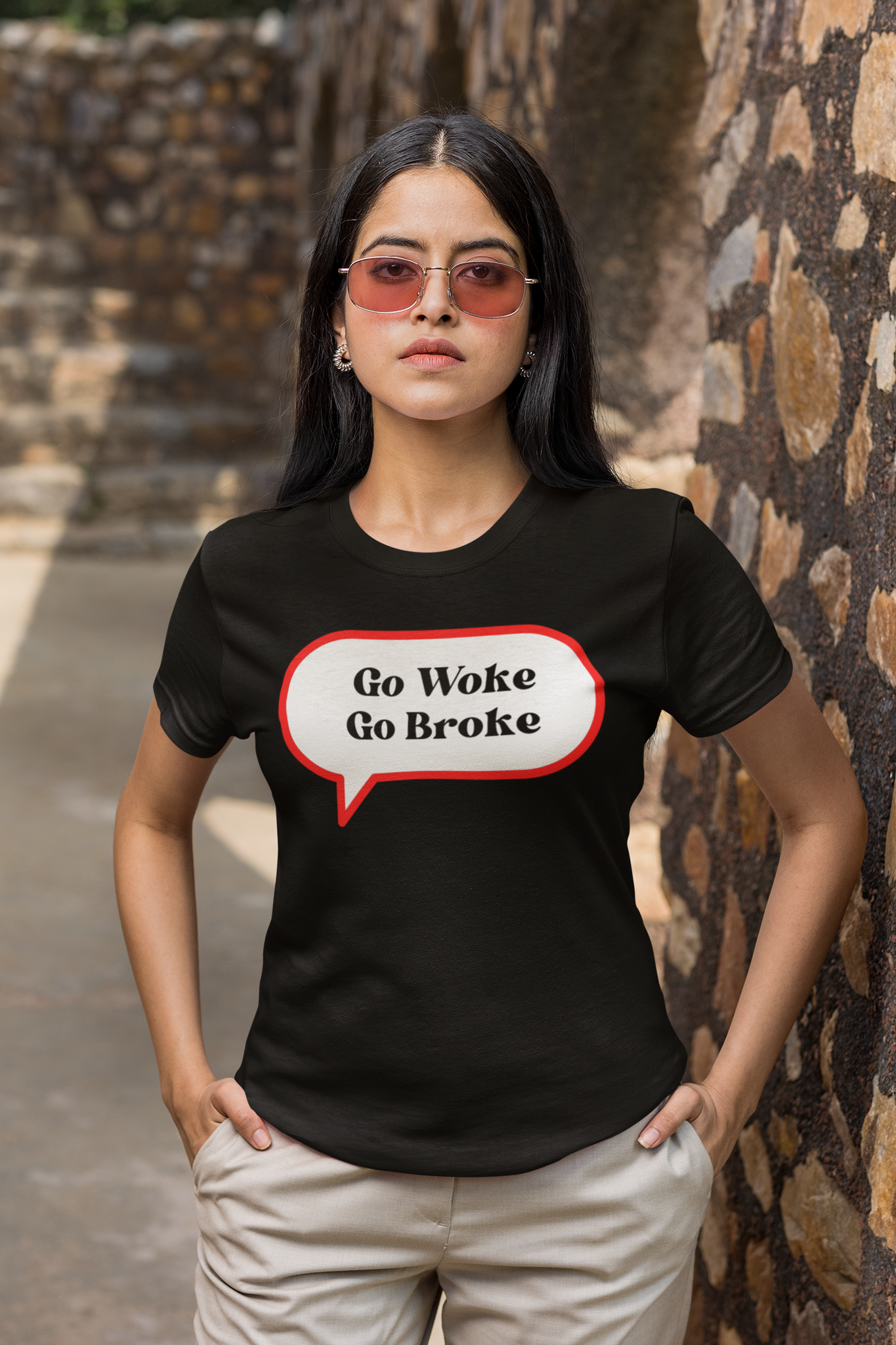 Go Woke Go Broke T-Shirt Women