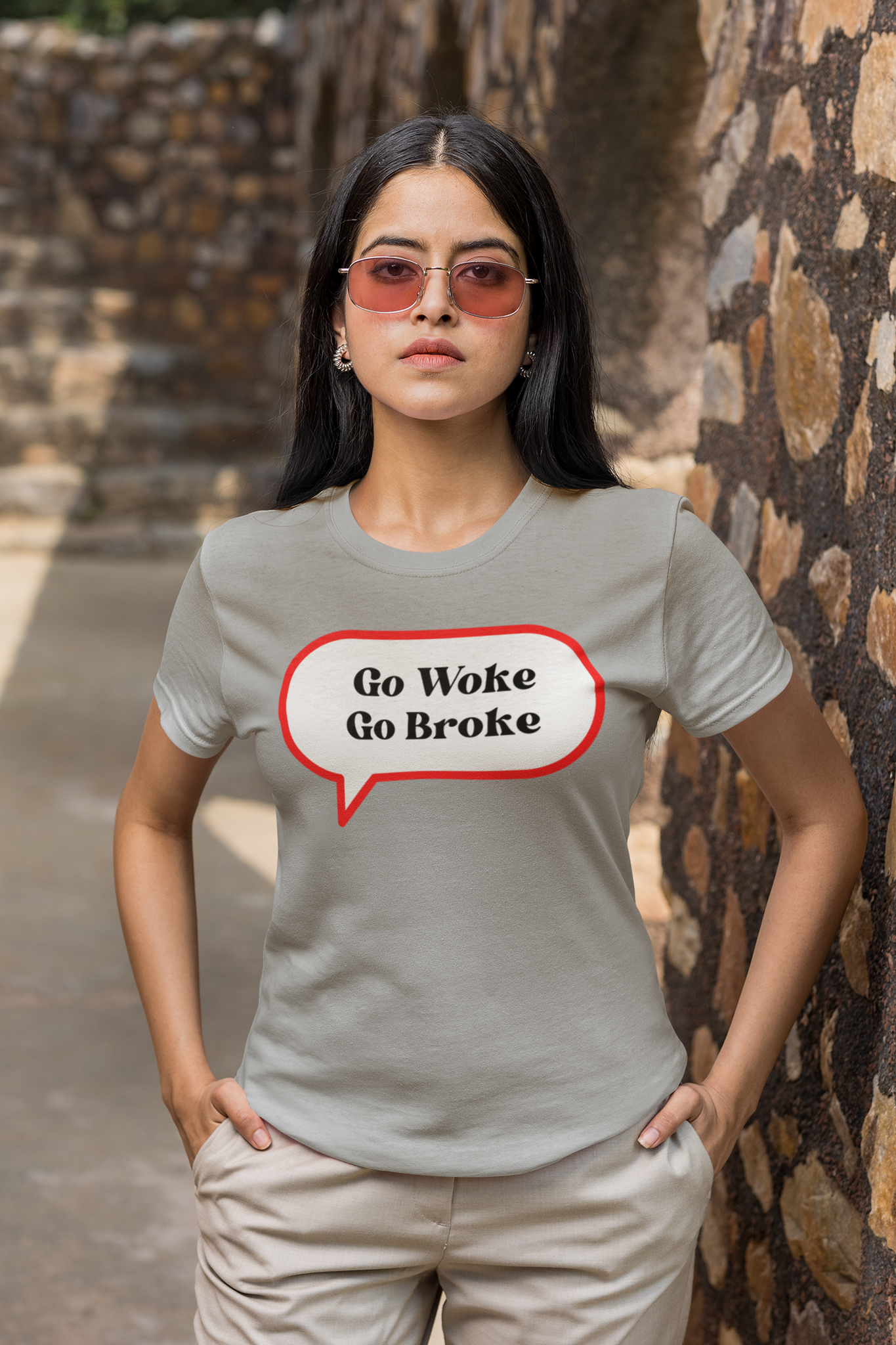 Go Woke Go Broke T-Shirt Women