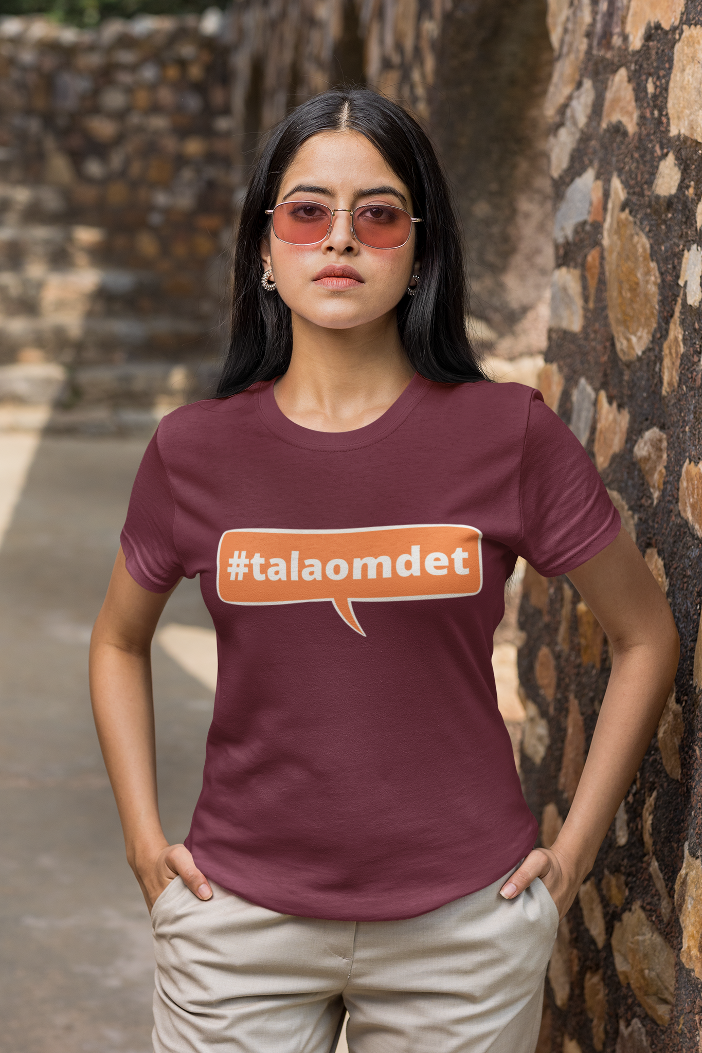 T-Shirt Dam med text #talaomdet, Massa färger att välja mellan