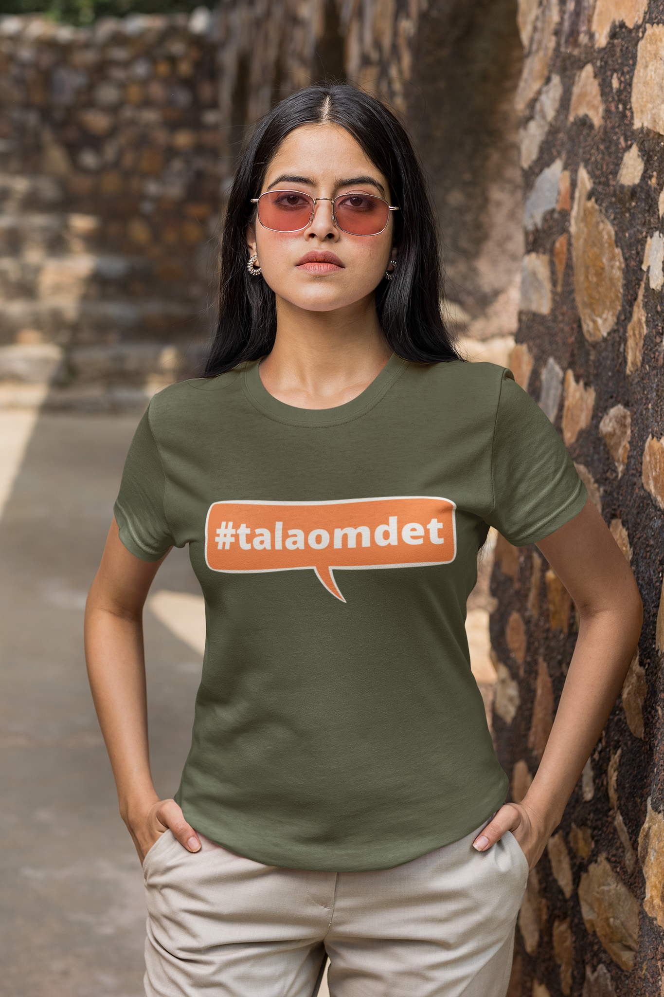 T-Shirt Dam med text #talaomdet, Tala Om Det , Biverkningar-tala om det