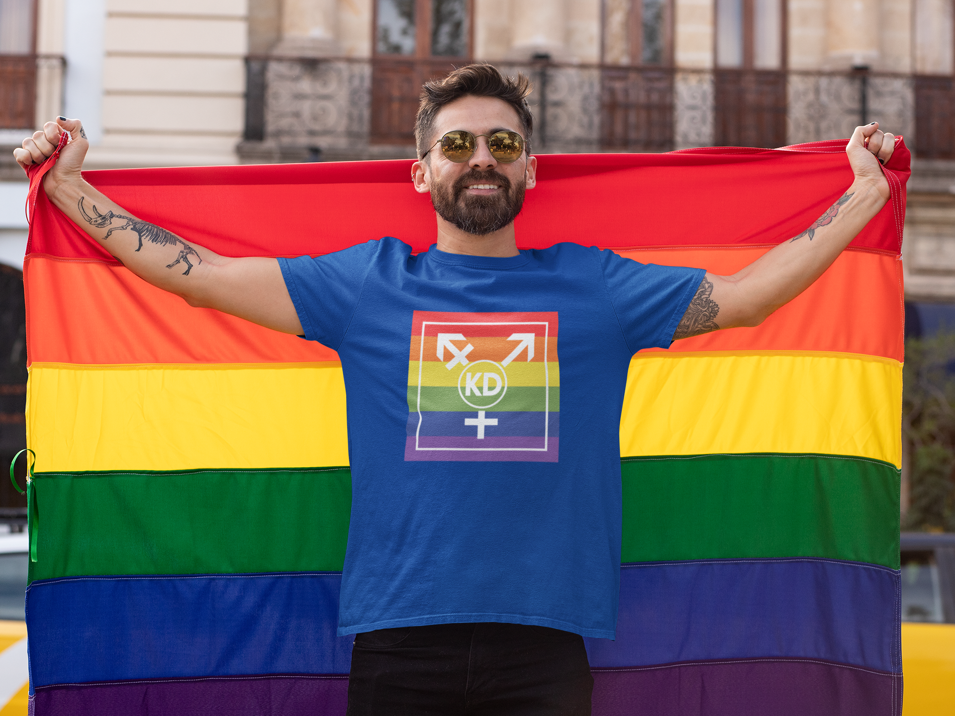 Öppna Kristdemokrater T-Shirt Rainbow Herr - Statements Clothing