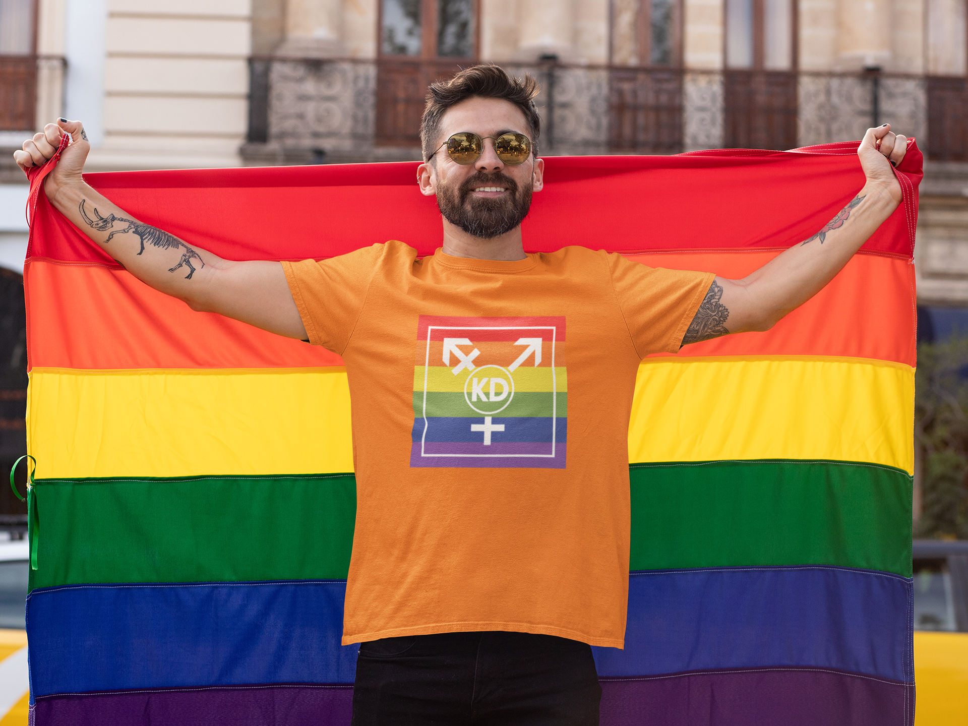 Öppna Kristdemokrater T-Shirt Rainbow Herr