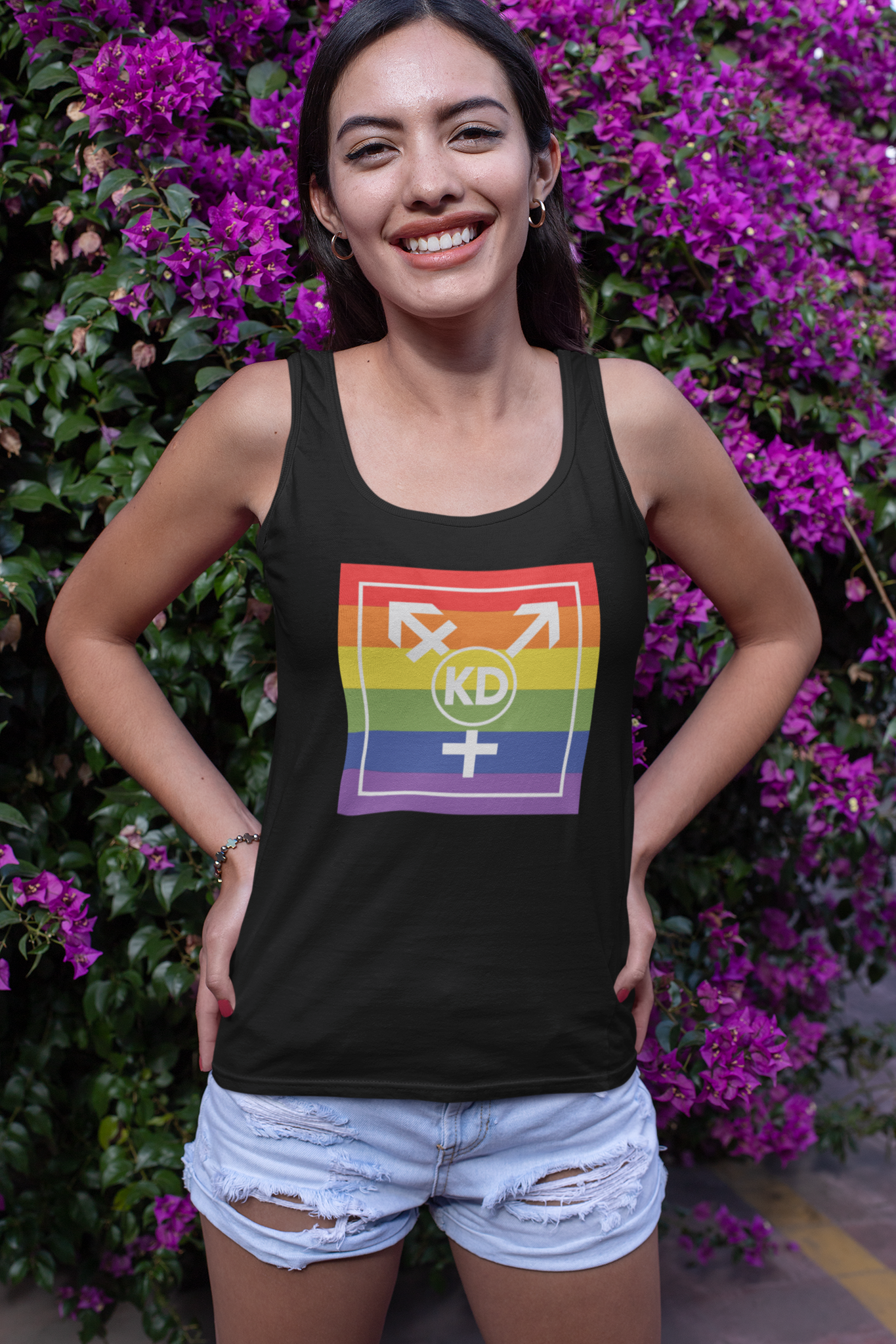 Öppna Kristdemokrater Rainbow Tank Top Dam