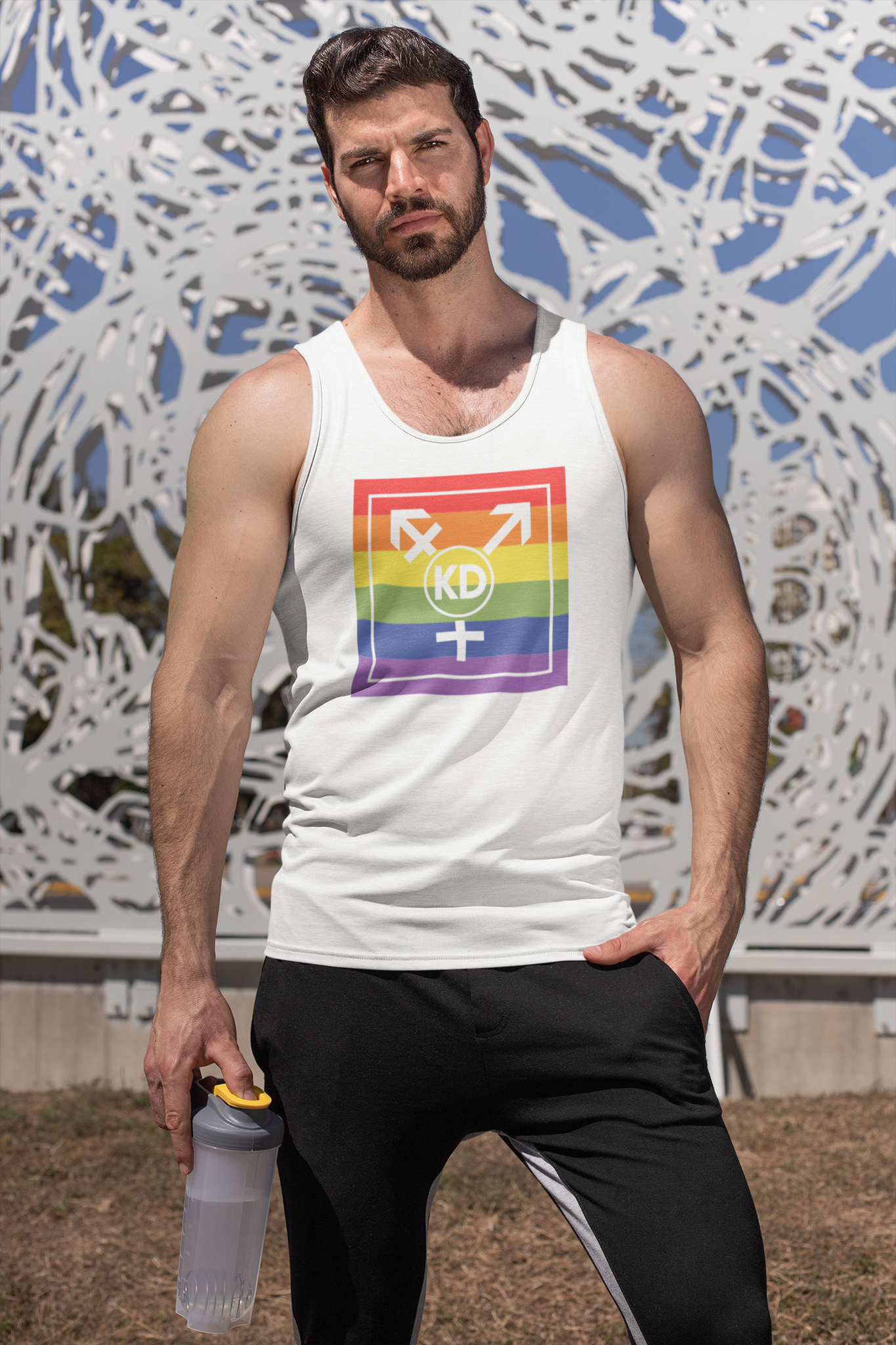 Öppna Kristdemokrater Rainbow Tank Top Herr