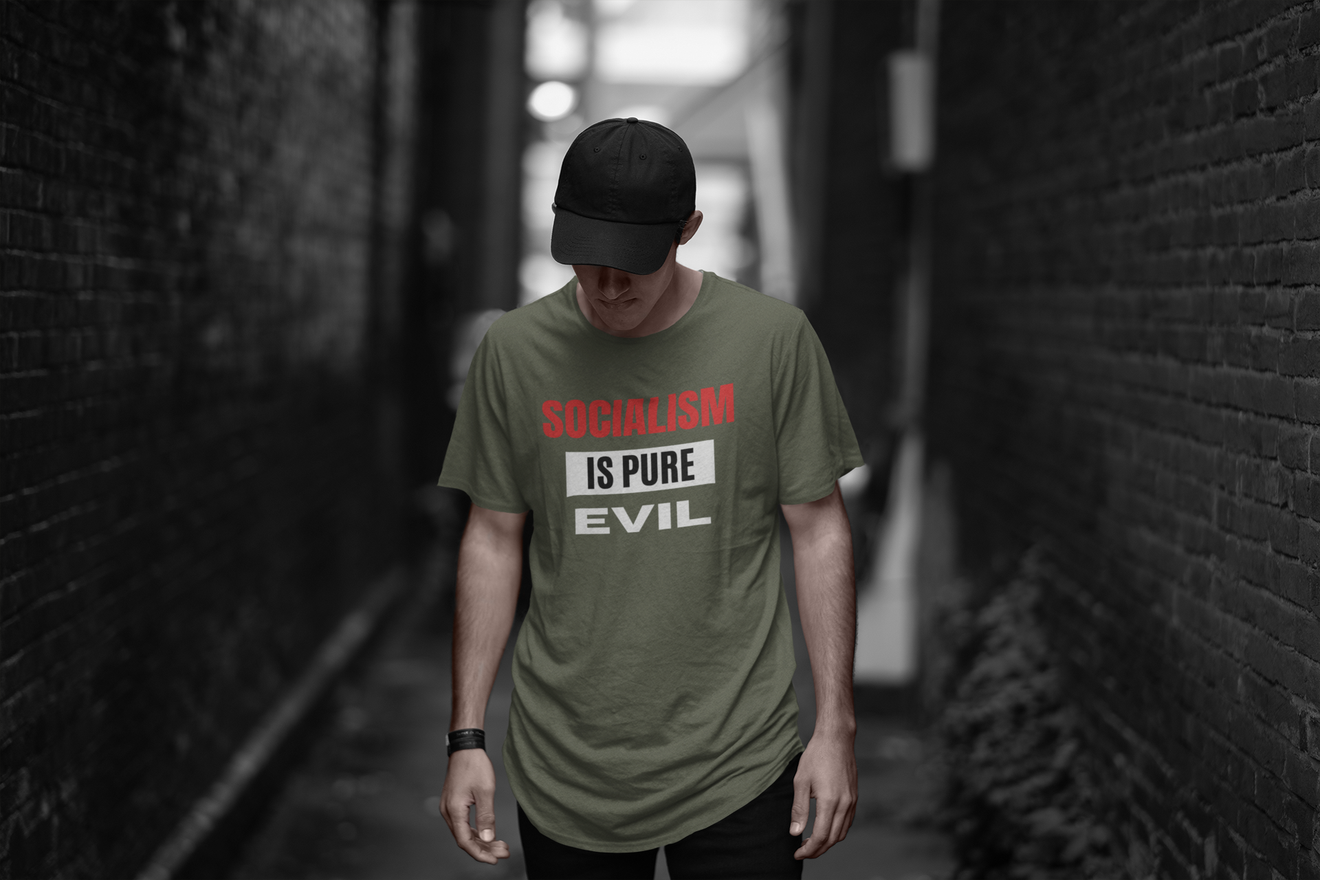 Socialism Is Pure Evil T-Shirt Men