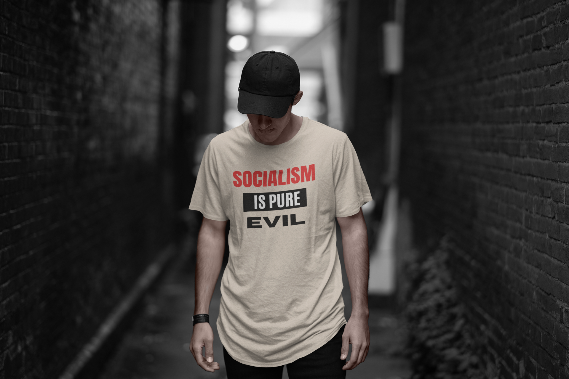 Socialism Is Pure Evil T-Shirt Men