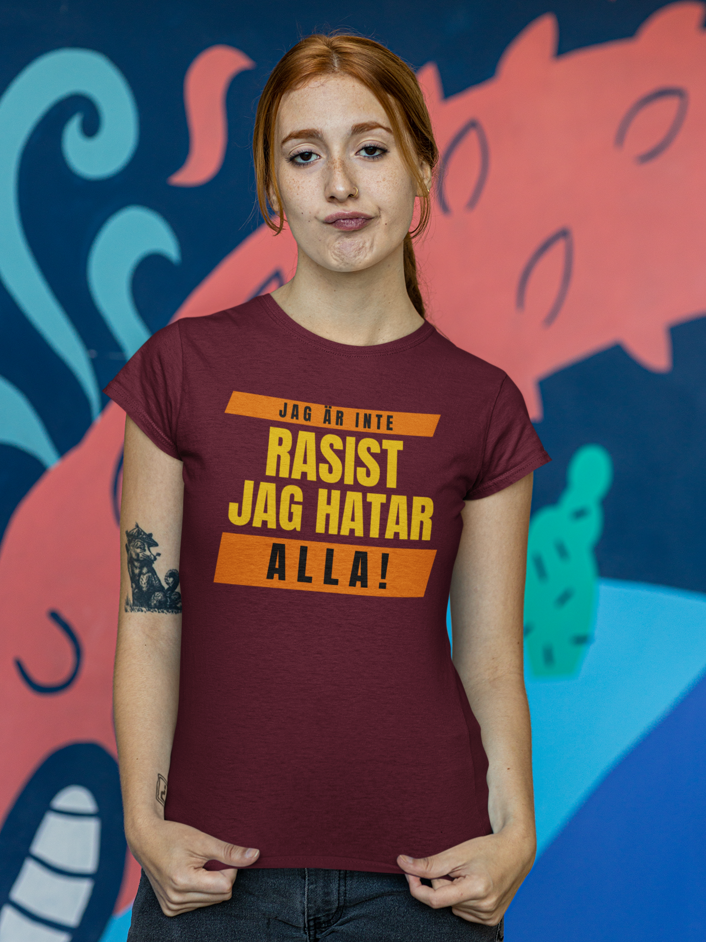 Jag Är Inte Rasist T-Shirt  Dam
