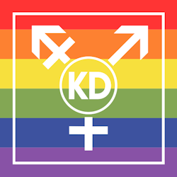 Öppna Kristdemokrater Rainbow Klistermärke