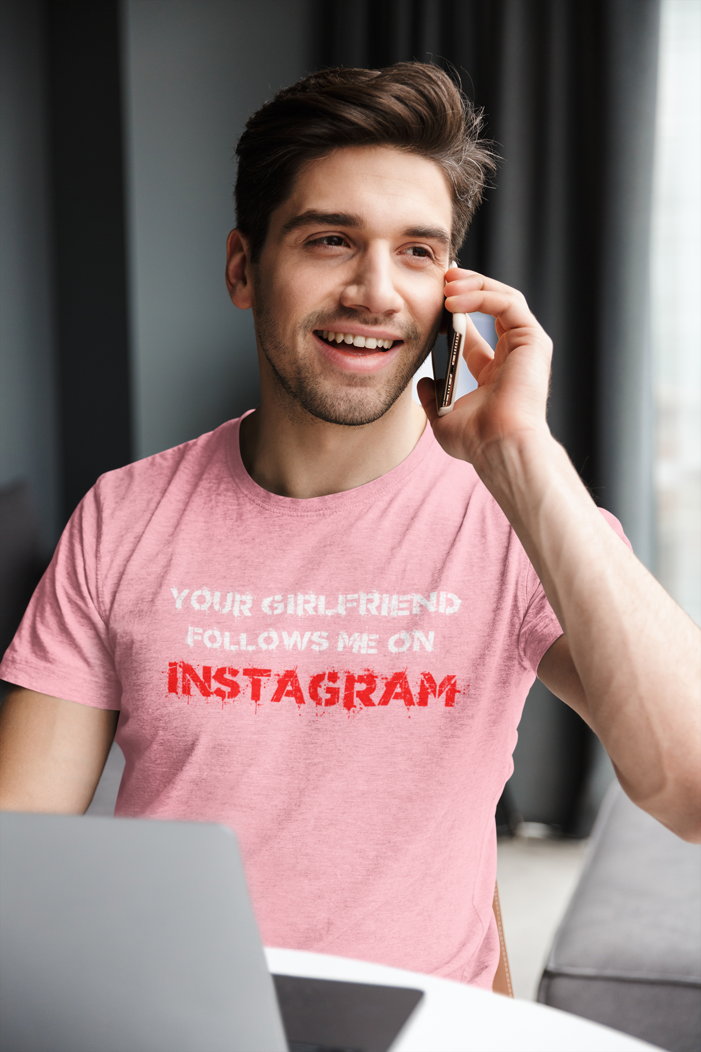 Your Girlfriend Follows Me... T-Shirt Men