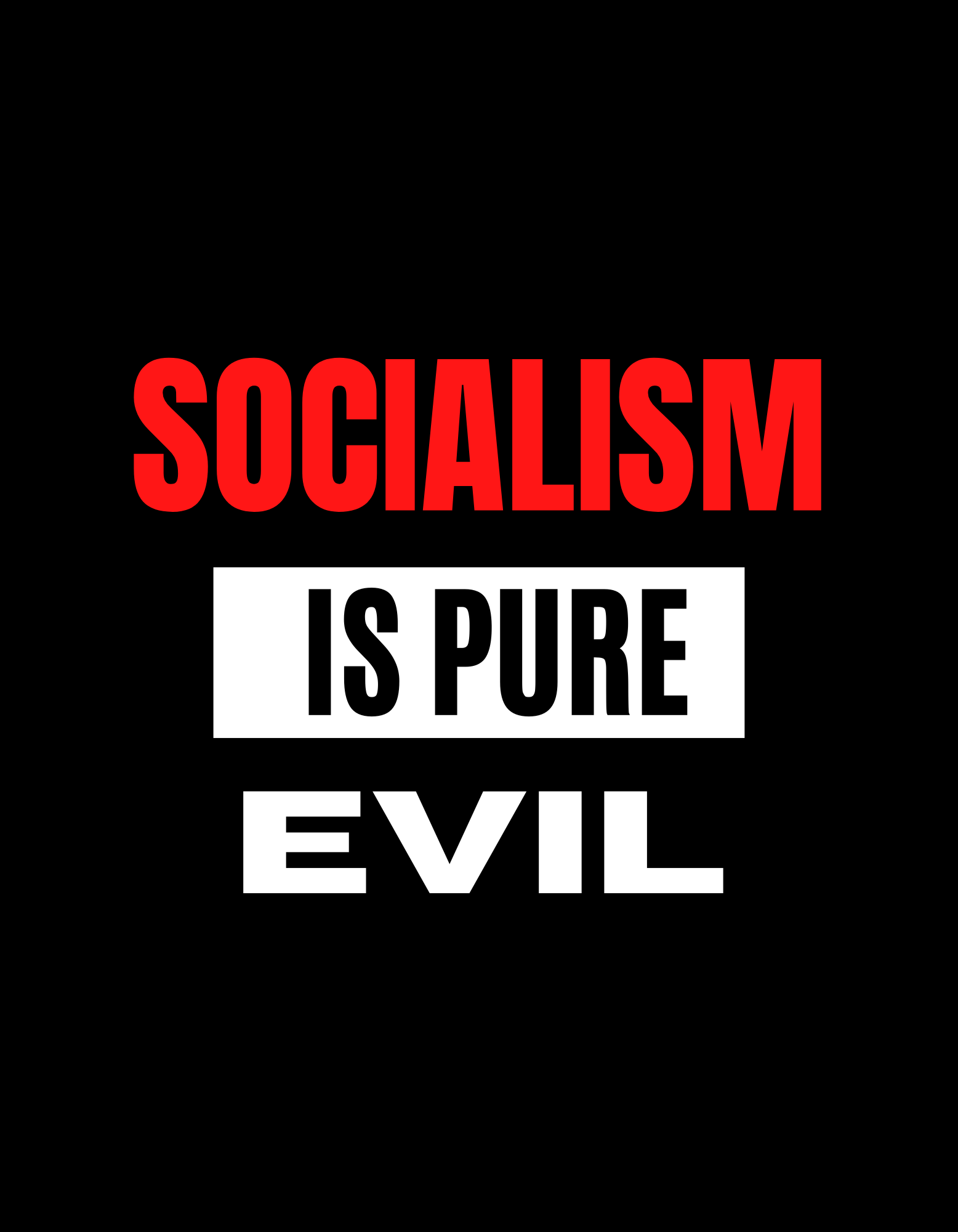 Socialism Is Pure Evil Sticker