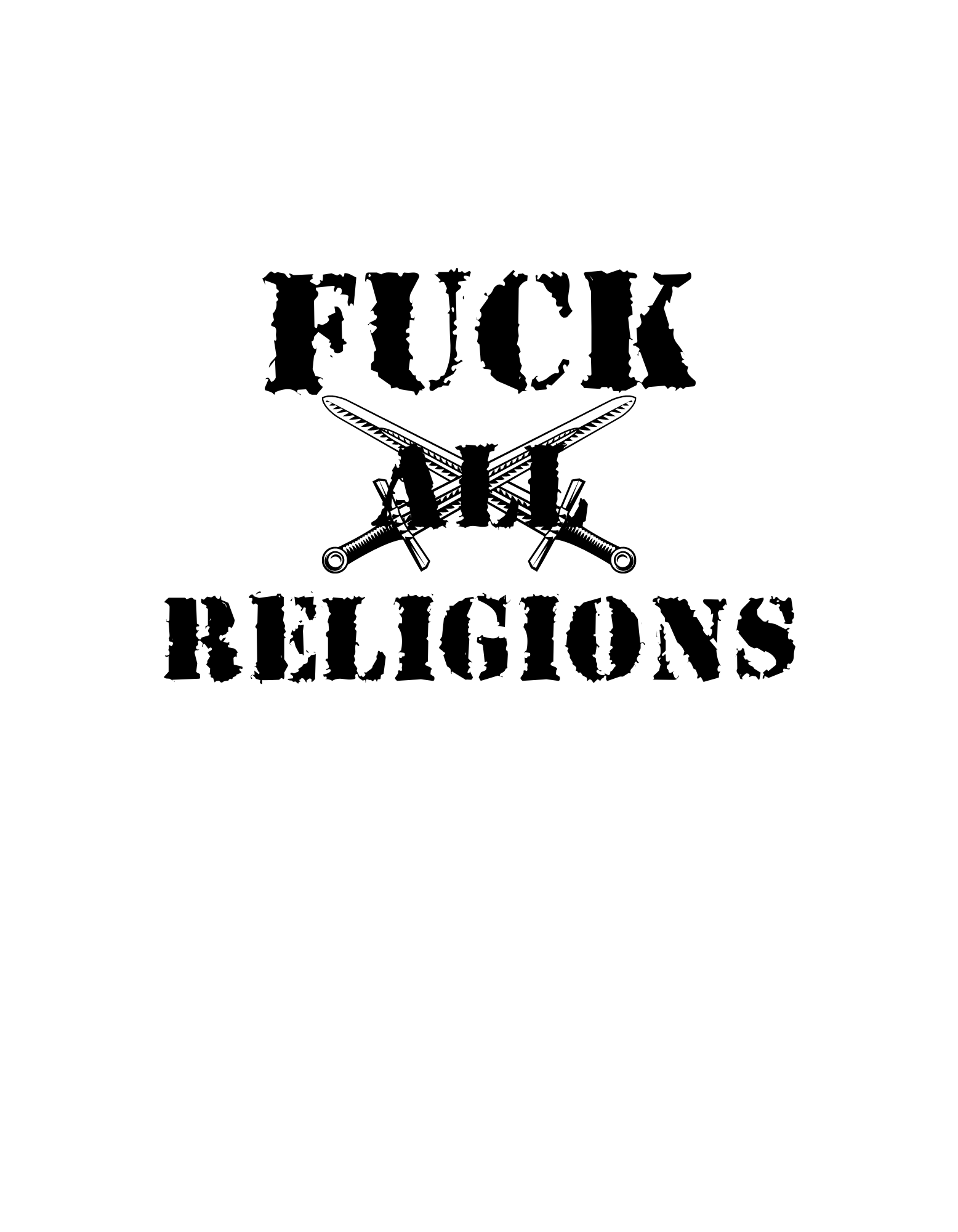 Fuck All Religions Sticker