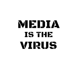 Media Is The Virus Klistermärke