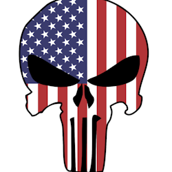 USA Skull Klistermärke