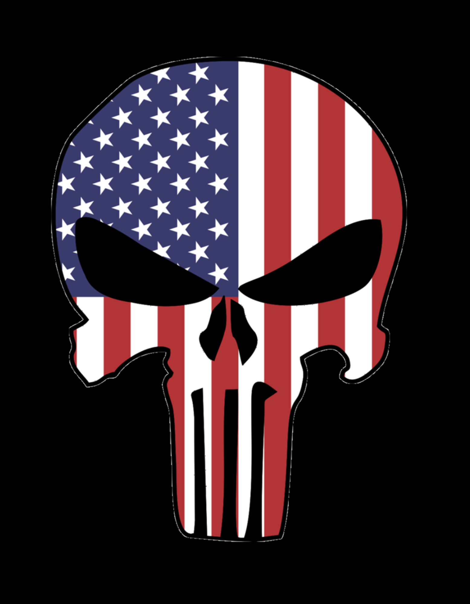 USA Skull Klistermärke