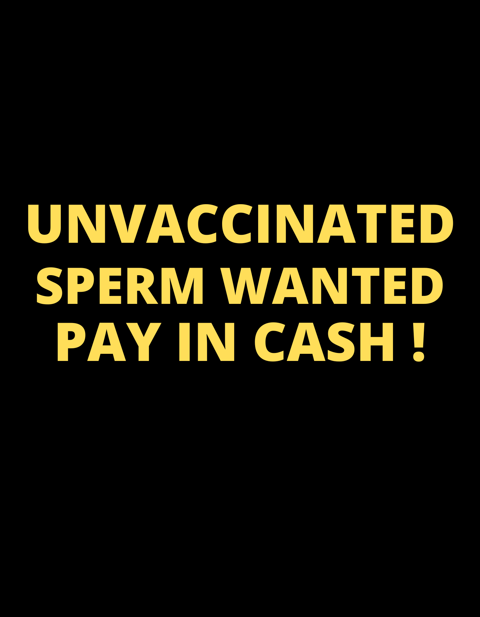 Unvaccinated Sperm  Wanted Klistermärke