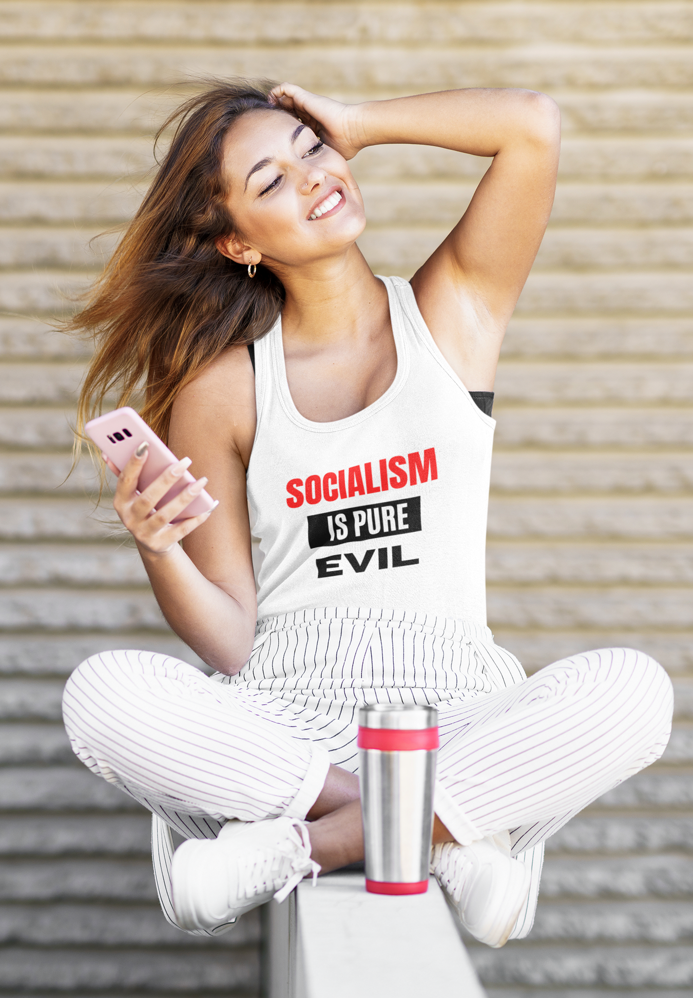 Socialism Is Pure Evil Tank Top Dam