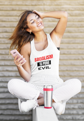Socialism Is Pure Evil Tank Top Dam