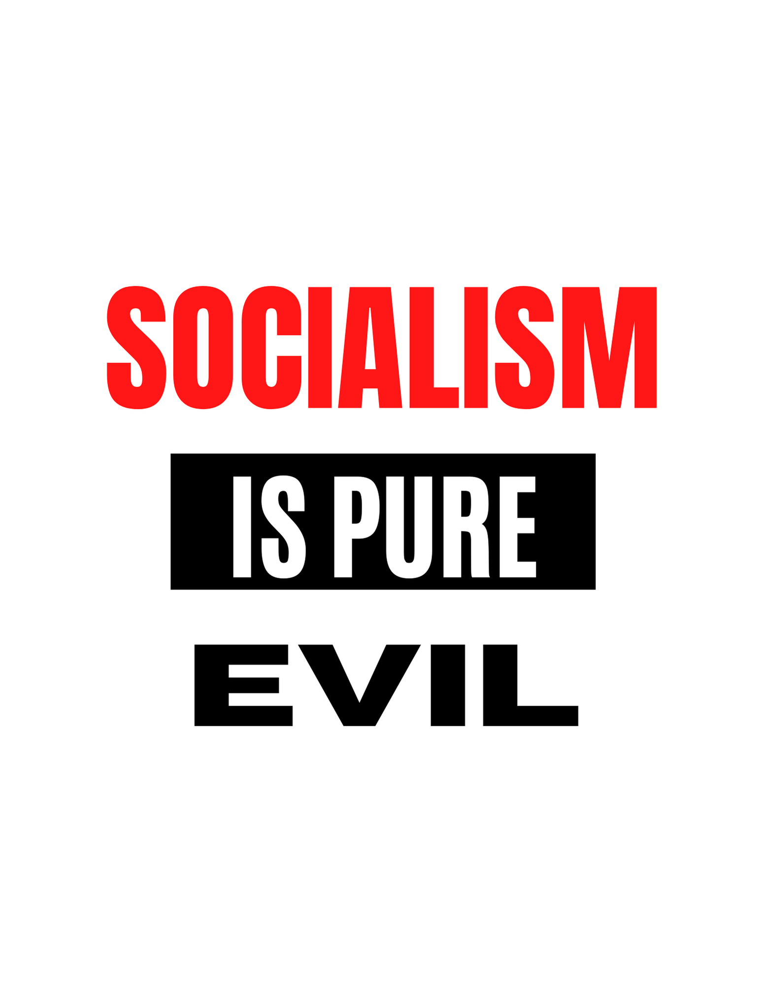 Socialism Is Pure Evil Sticker