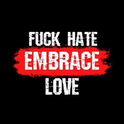 Fuck Hate Embrace Love Klistermärke
