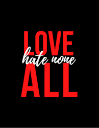 Love All Hate None Klistermärke