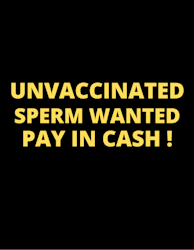 Unvaccinated Sperm Wanted Sticker