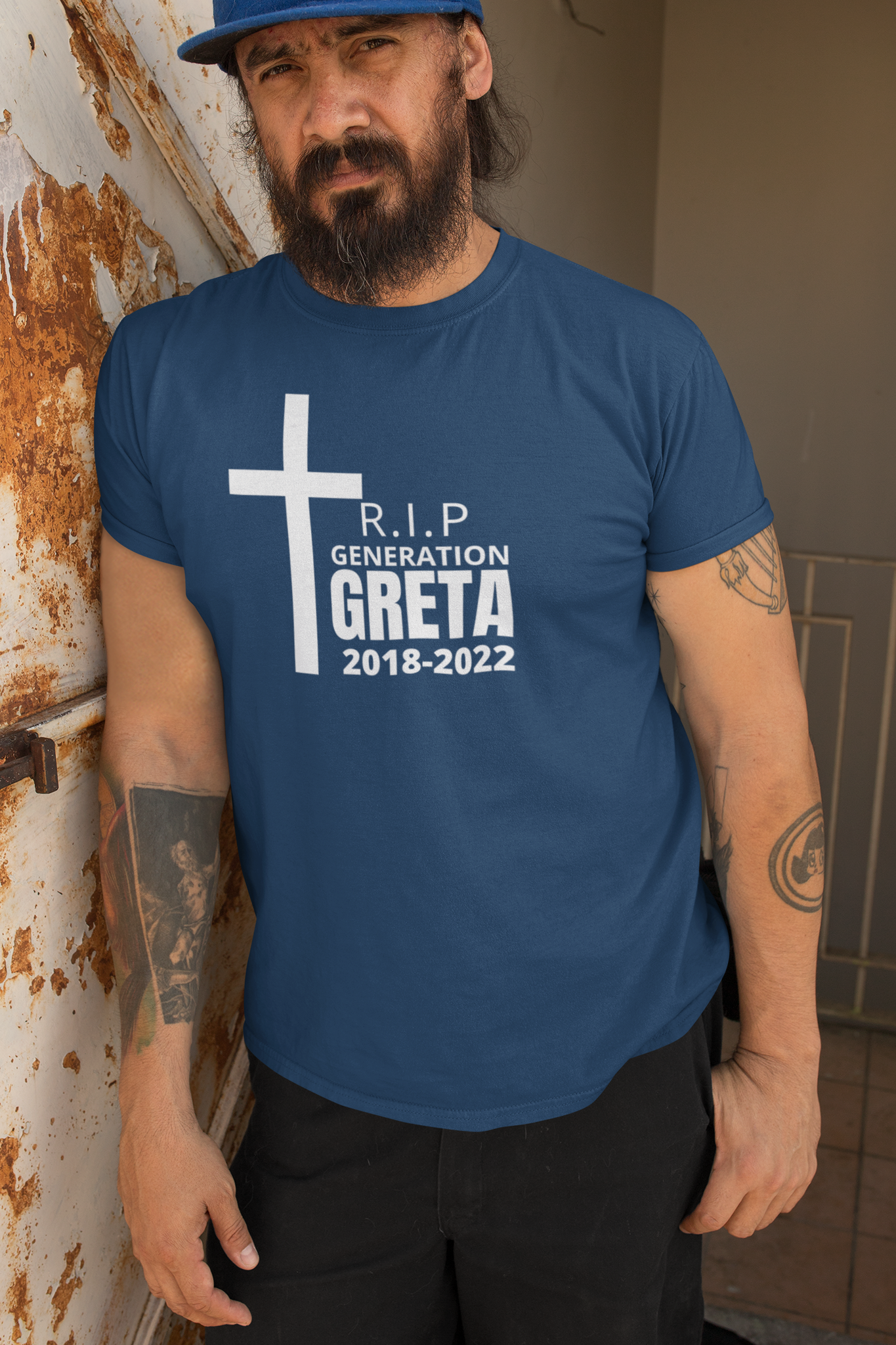 T-Shirt med tryck RIP Greta Generation 2018-2022