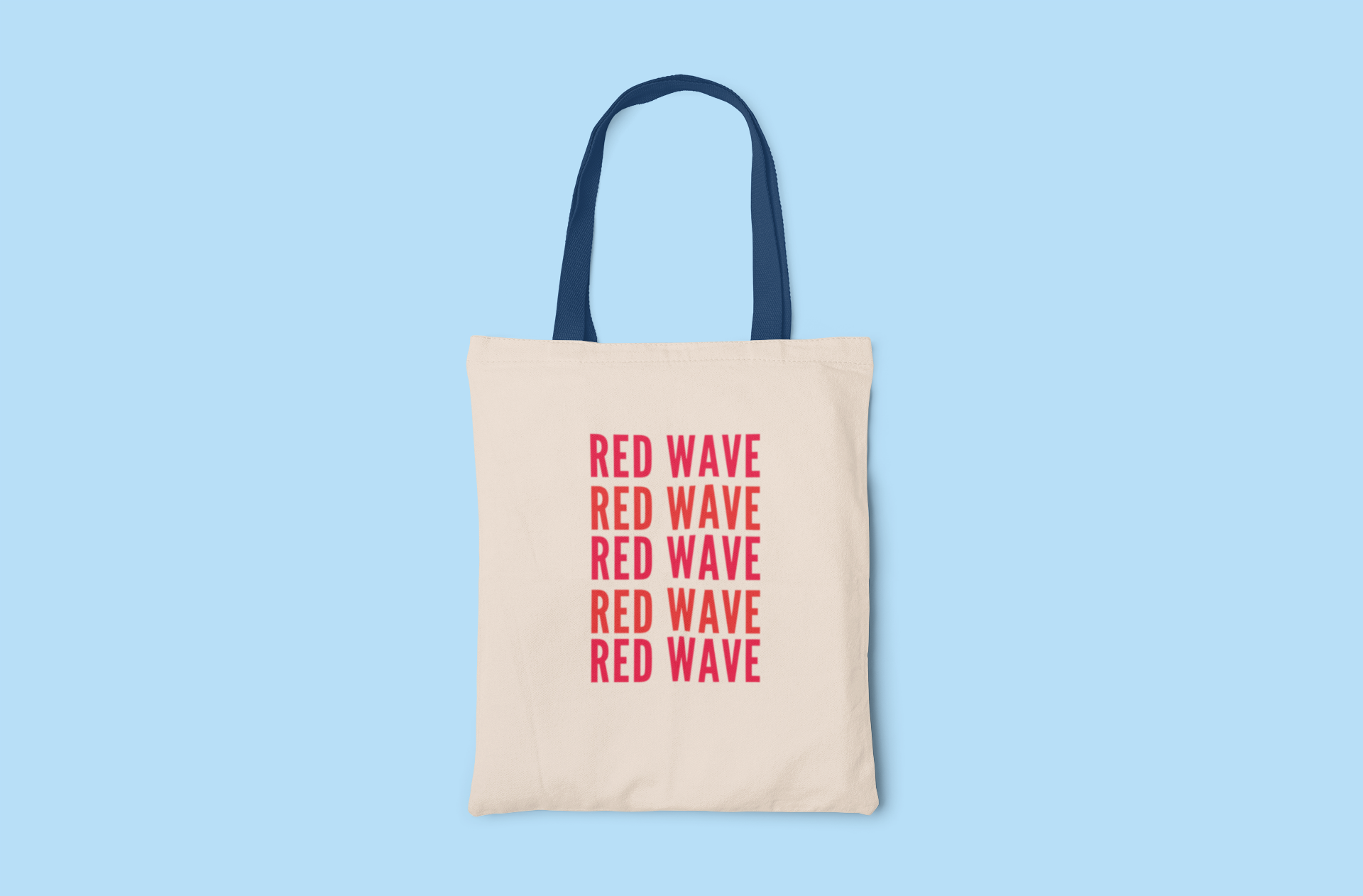 Red Wave Tote Bag