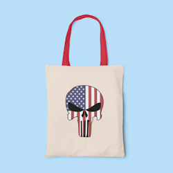 US Skull Tote Bag