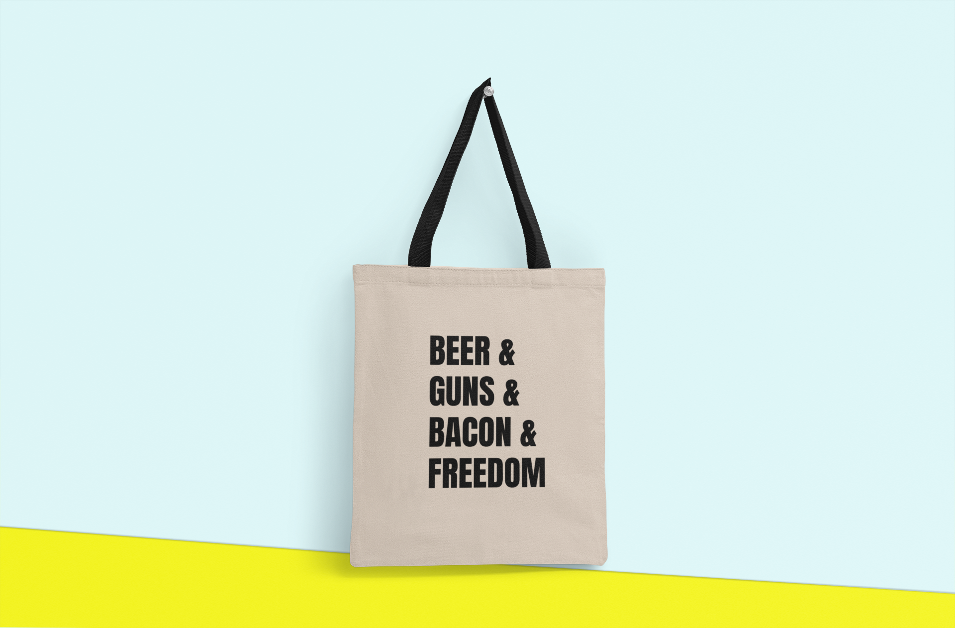Beer & Guns & Bacon &Freedom Tote Bag