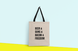 Beer & Guns & Bacon & Freedom Tygkasse