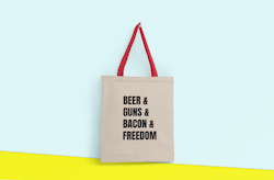 Beer & Guns & Bacon & Freedom Tygkasse