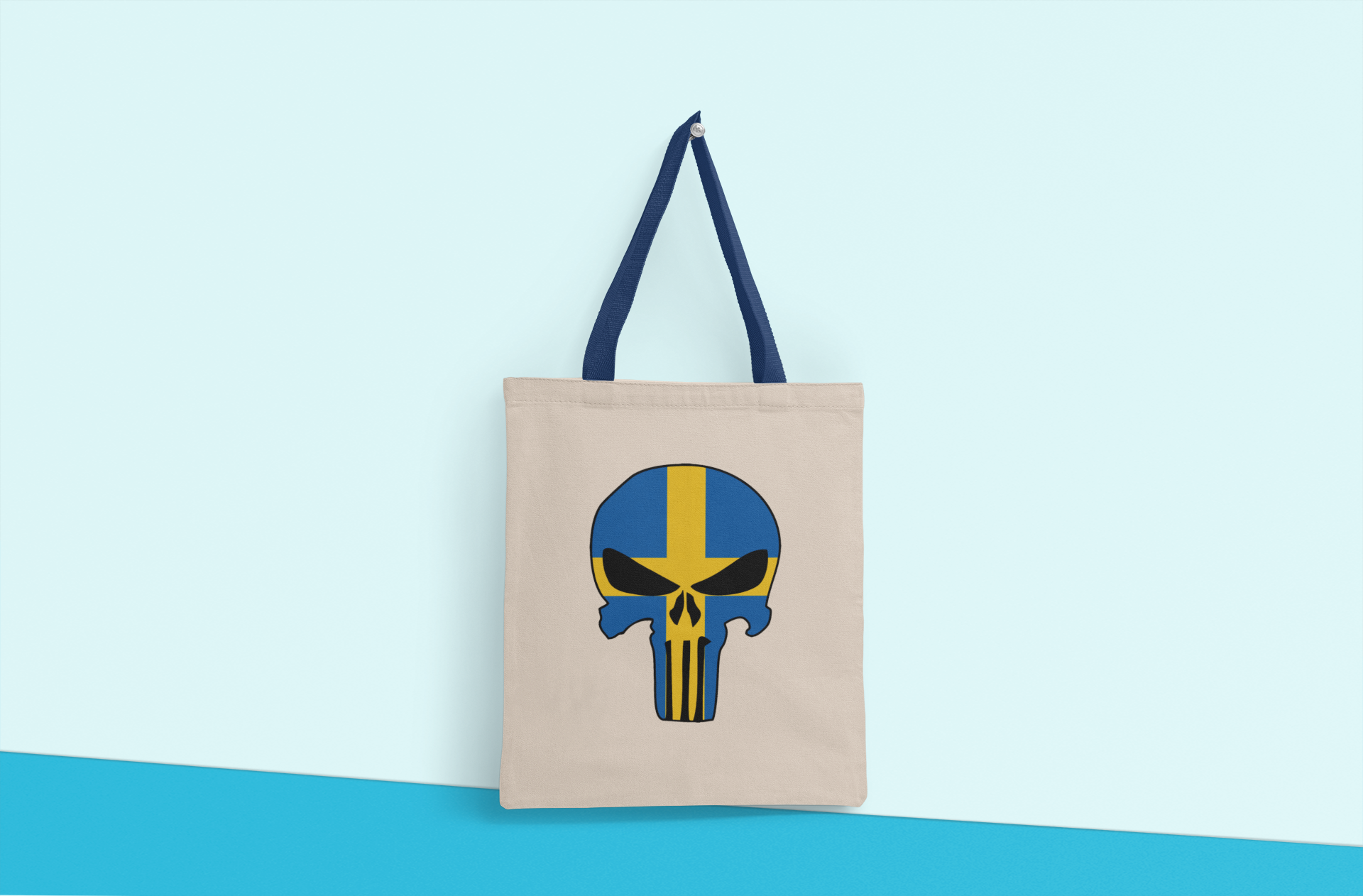 Swedish Skull Tote Bag