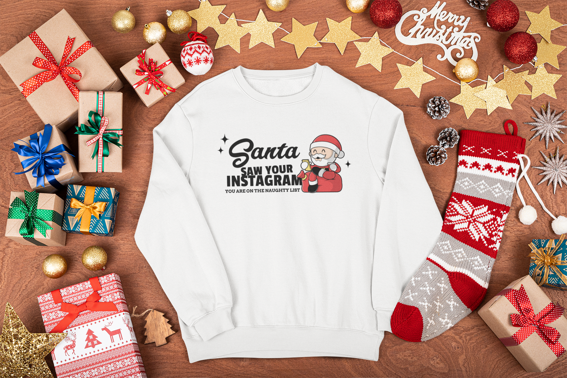 Santa Saw Your Instagram Sweatshirt Unisex