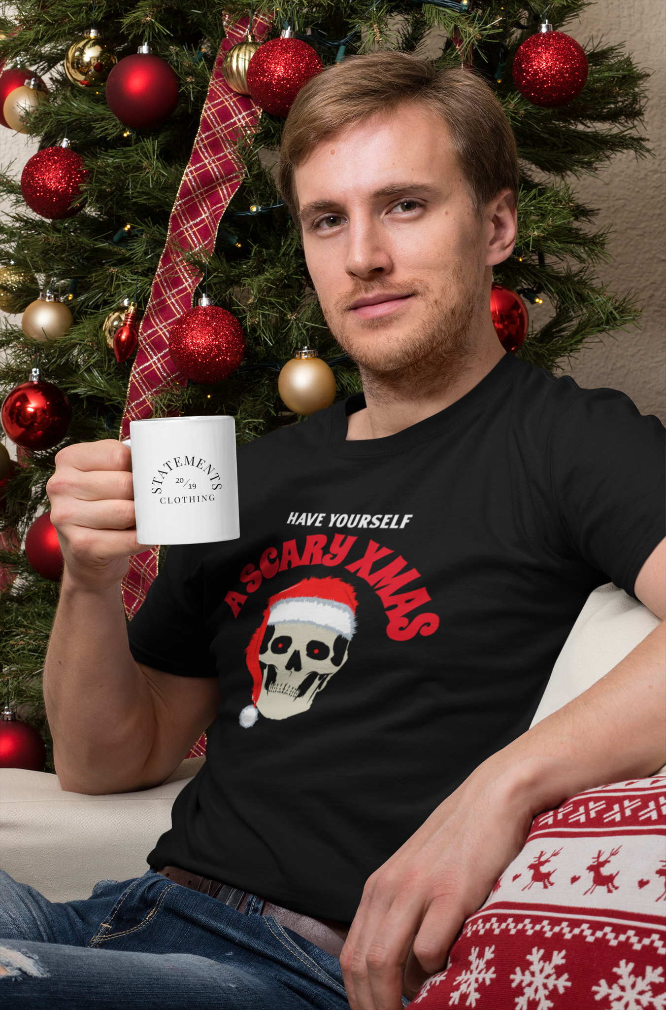 Scary Xmas T-Shirt Herr