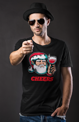 Cheers Santa T-Shirt Men