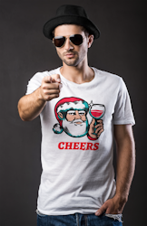 Cheers Santa T-Shirt Men