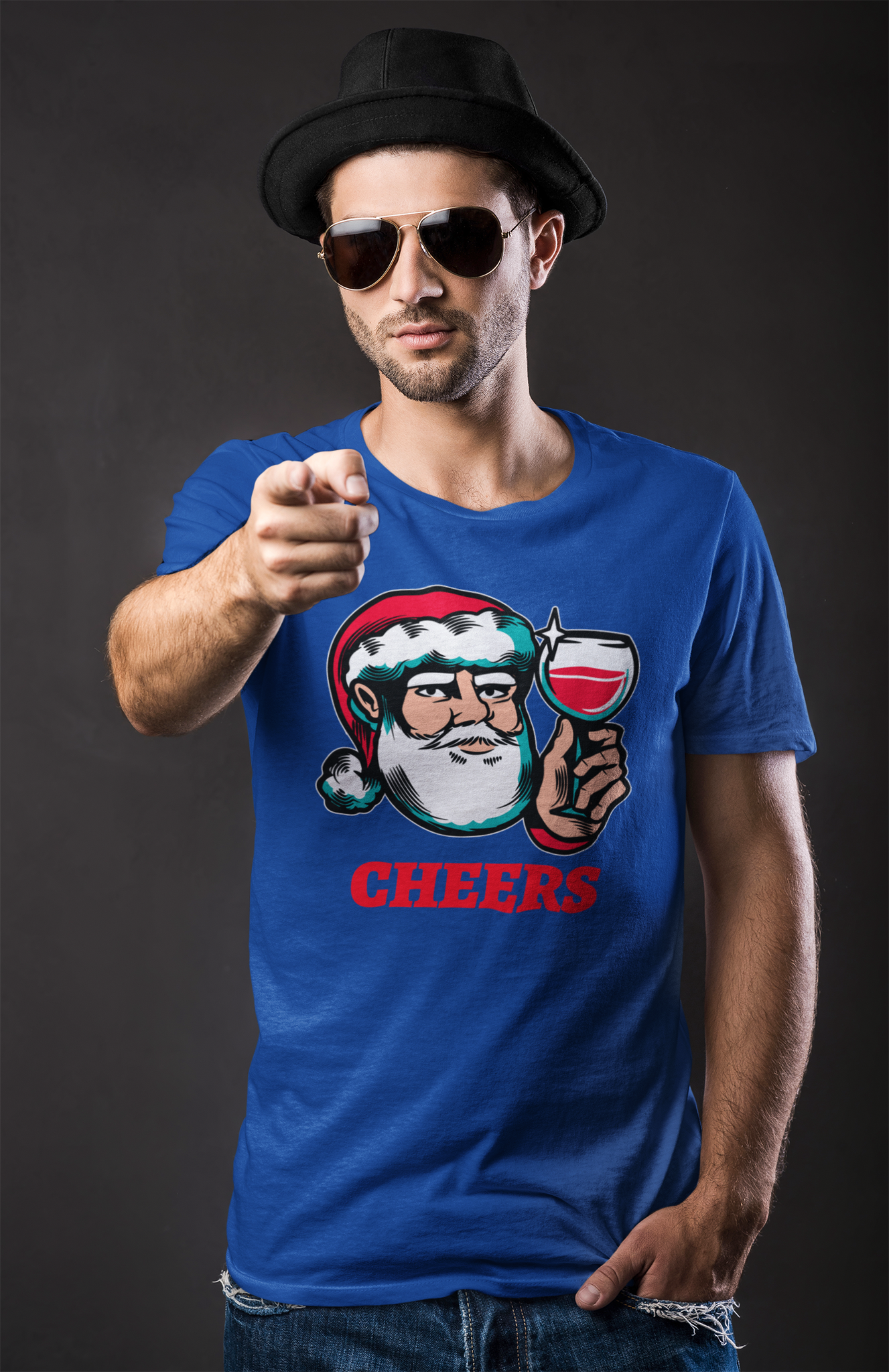 Cheers Santa T-Shirt Herr