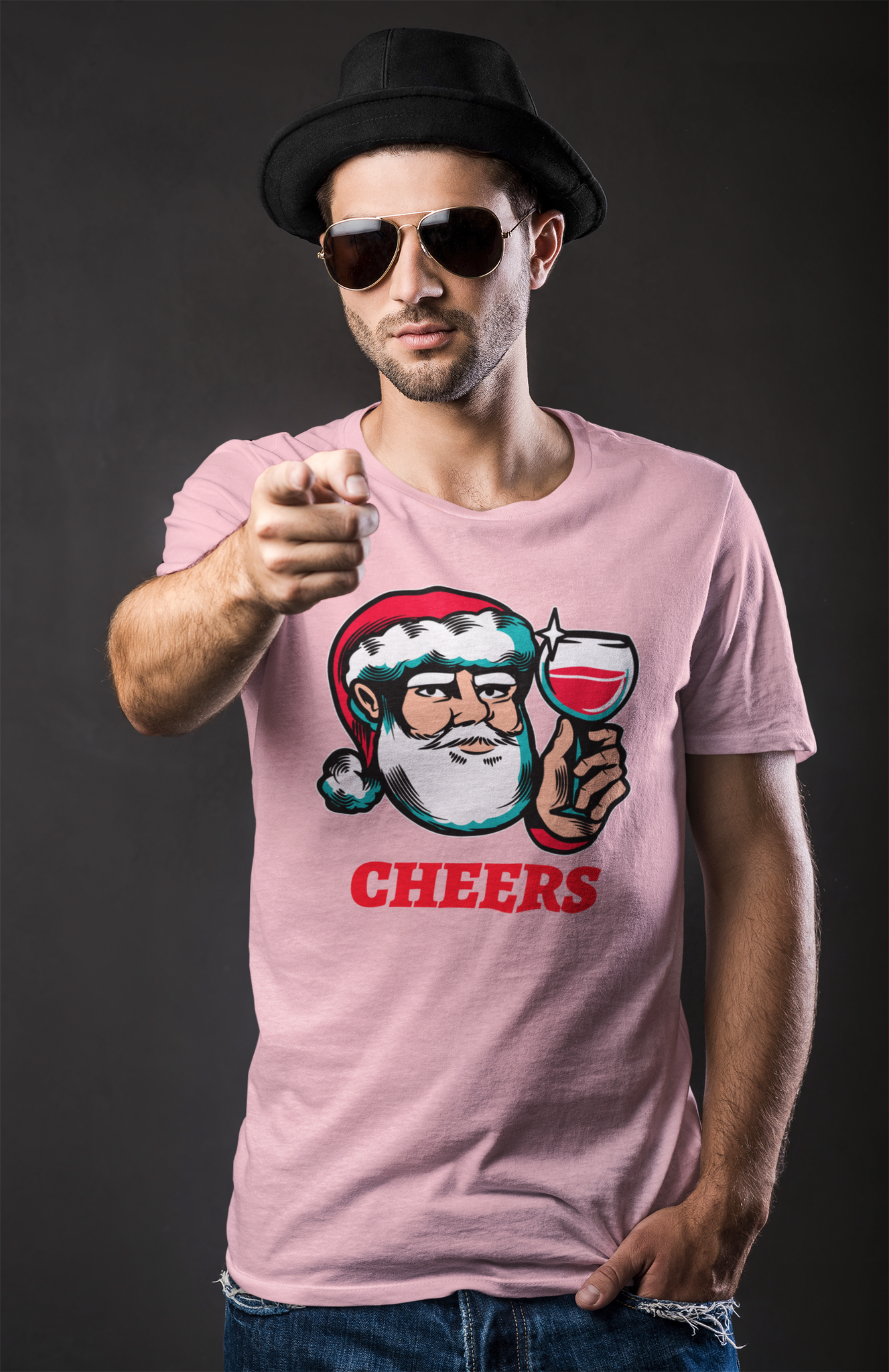 Cheers Santa T-Shirt Herr