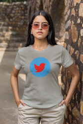 Twitter Blue/Red T-Shirt  Dam