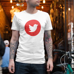 Twitter Red/White T-Shirt Men